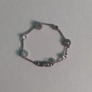 Givenchy Silver Pave Bracelet